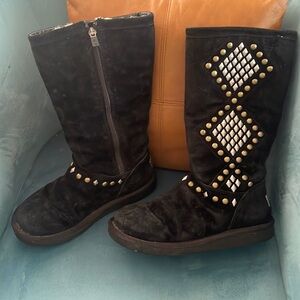 UGG Size 7 Black Suede Boots